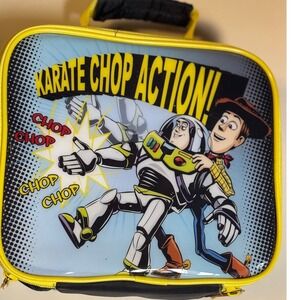 Disney Toy‎ Story Buzz Lightyear Woody Lunch Bag OS Blue Good Karate Chop Action